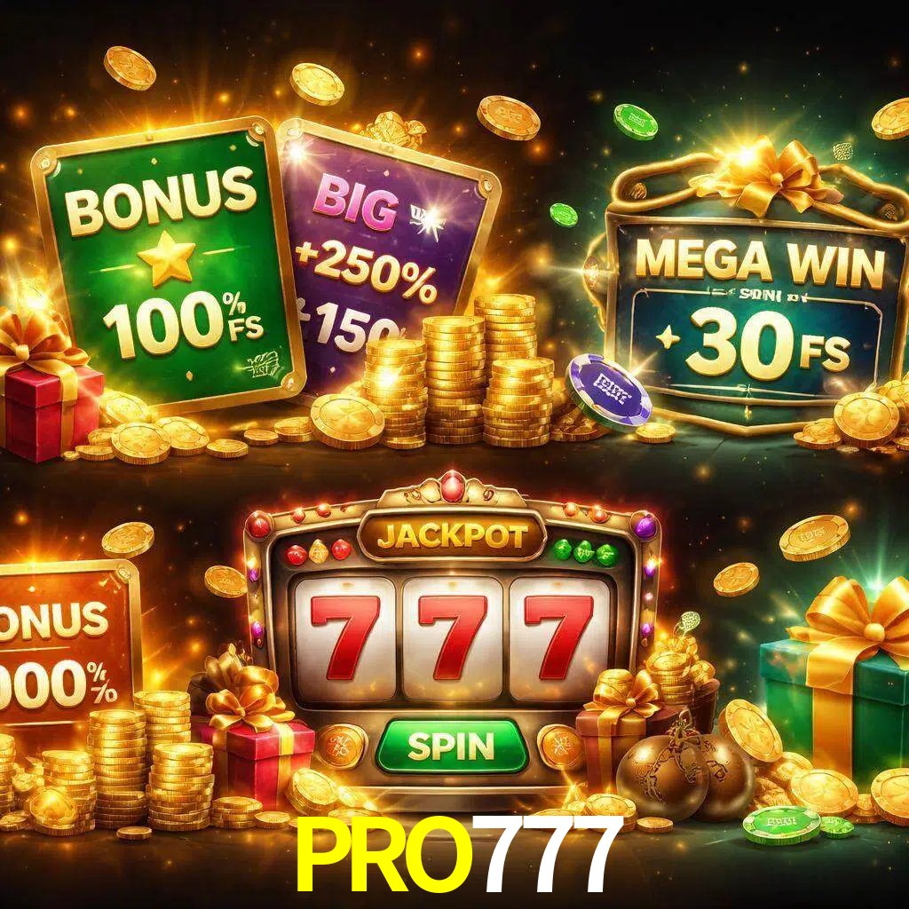 Tipos de bonos PRO777 incluyendo recompensas de bienvenida y promociones continuas